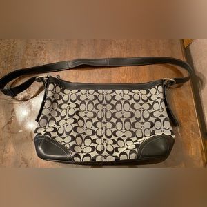 Coach logo messenger bag